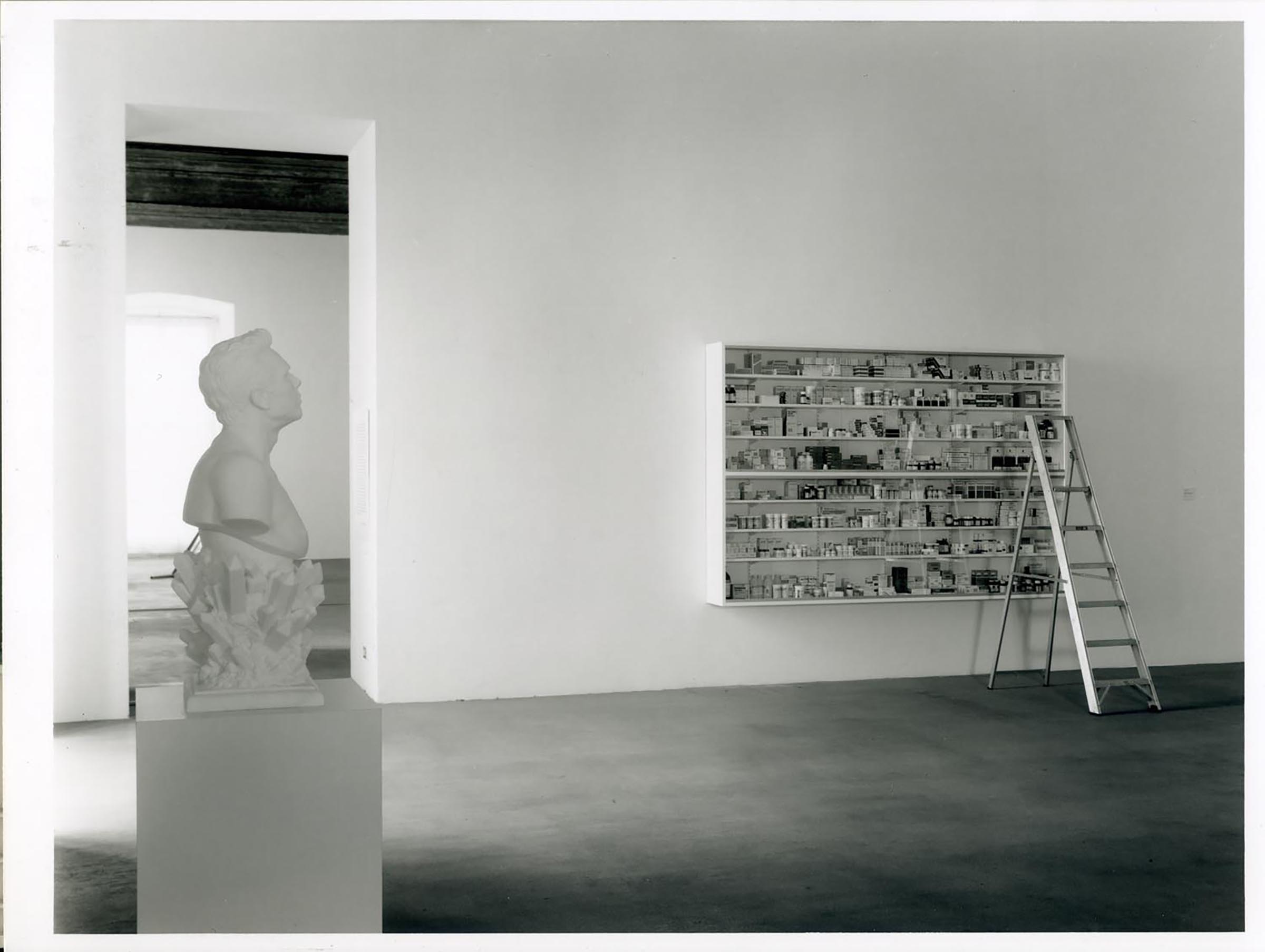 Jeff Koons, Self-portrait, 1991; Damien Hirst, Weu0027re afraid of nothing, 1992